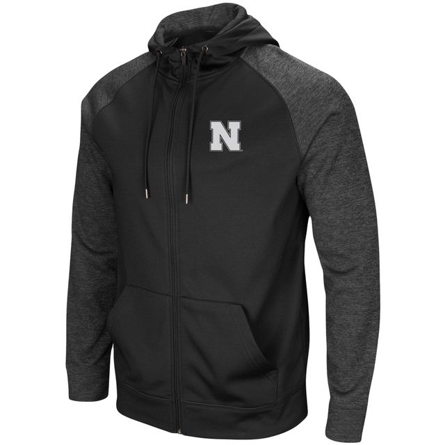 Sweat à capuche Colosseum Blackout Nebraska Huskers Big & Tall Raglan pour homme