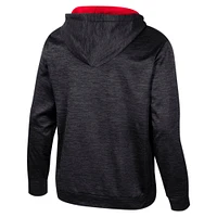 Men's Colosseum Black Nebraska Huskers Cypher Half-Zip Hoodie