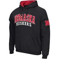 Men's Colosseum Black Nebraska Huskers Double Arch Pullover Hoodie