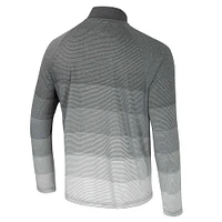 Men's Colosseum  Gray Nebraska Huskers AI Striped Mesh Quarter-Zip Raglan Windshirt