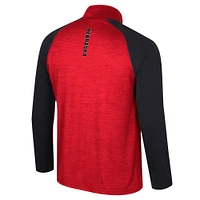 Men's Colosseum Scarlet Nebraska Huskers Langmore Raglan Quarter-Zip Top