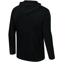 Men's Colosseum Scarlet Nebraska Huskers Logo Lockup Active Blend Long Sleeve  T-Shirt Hoodie