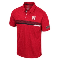 Men's Colosseum Scarlet Nebraska Huskers No Problemo Polo
