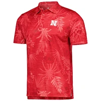 Men's Colosseum Scarlet Nebraska Huskers Palms Team Polo