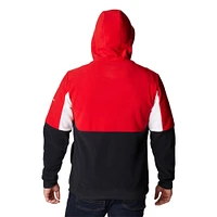 Men's Columbia Black Nebraska Huskers Lodge Quarter-Zip Hoodie