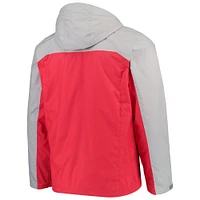 Men's Columbia Gray/Scarlet Nebraska Huskers Glennaker Storm Full-Zip Jacket