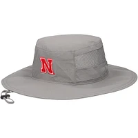 Men's Columbia  Gray Nebraska Huskers Bora Bora III Omni-Shade Booney Hat
