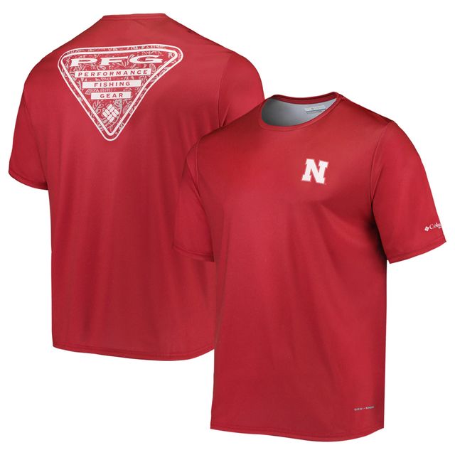 T-shirt Columbia Scarlet Nebraska Huskers Terminal Tackle Omni-Shade pour homme