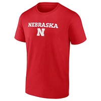 T-shirt à 2 coups Fanatics Scarlet Nebraska Huskers Game Day pour hommes