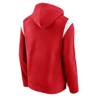 Men's Fanatics Scarlet Nebraska Huskers Gym Rat Pullover Hoodie