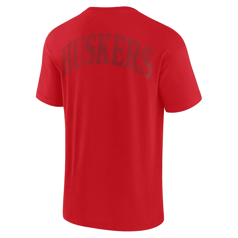 T-shirt emblématique Fanatics Scarlet Nebraska Huskers pour hommes