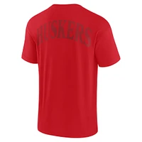 T-shirt emblématique Fanatics Scarlet Nebraska Huskers pour hommes