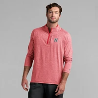 Men's Fanatics Scarlet Nebraska Huskers Mock Neck Half-Zip Pullover Jacket