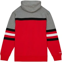 Men's Mitchell & Ness Red Nebraska Huskers Head Coach Pullover Hoodie