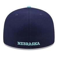 Men's New Era Navy/Light Blue Nebraska Huskers 59FIFTY Fitted Hat