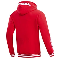 Men's Pro Standard Red Scarlet Classic Stacked Logo Pullover Hoodie