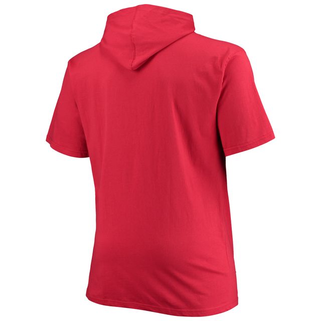 T-shirt à capuche Scarlet Nebraska Huskers Big & Tall Team pour homme