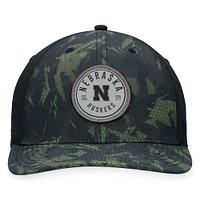 Casquette flexible de rendu camouflage pour hommes, Top of the World, noire, Nebraska Huskers OHT, appréciation militaire