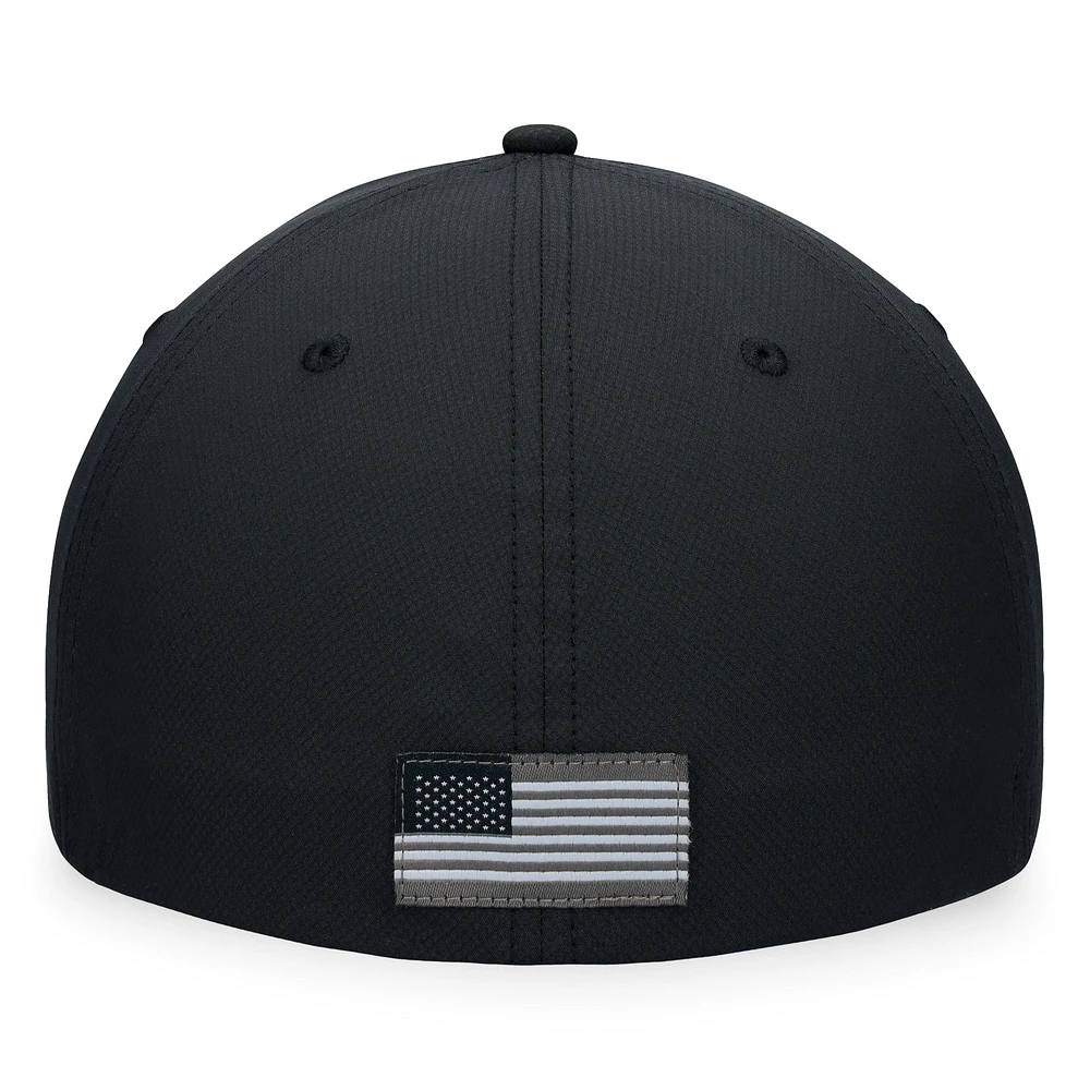 Casquette flexible de rendu camouflage pour hommes, Top of the World, noire, Nebraska Huskers OHT, appréciation militaire