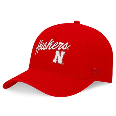 Men's Top of the World Scarlet Nebraska Huskers Heritage CeeCee Adjustable Hat