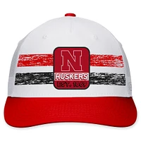 Men's Top of the World White/Scarlet Nebraska Huskers Retro Fade Snapback Hat