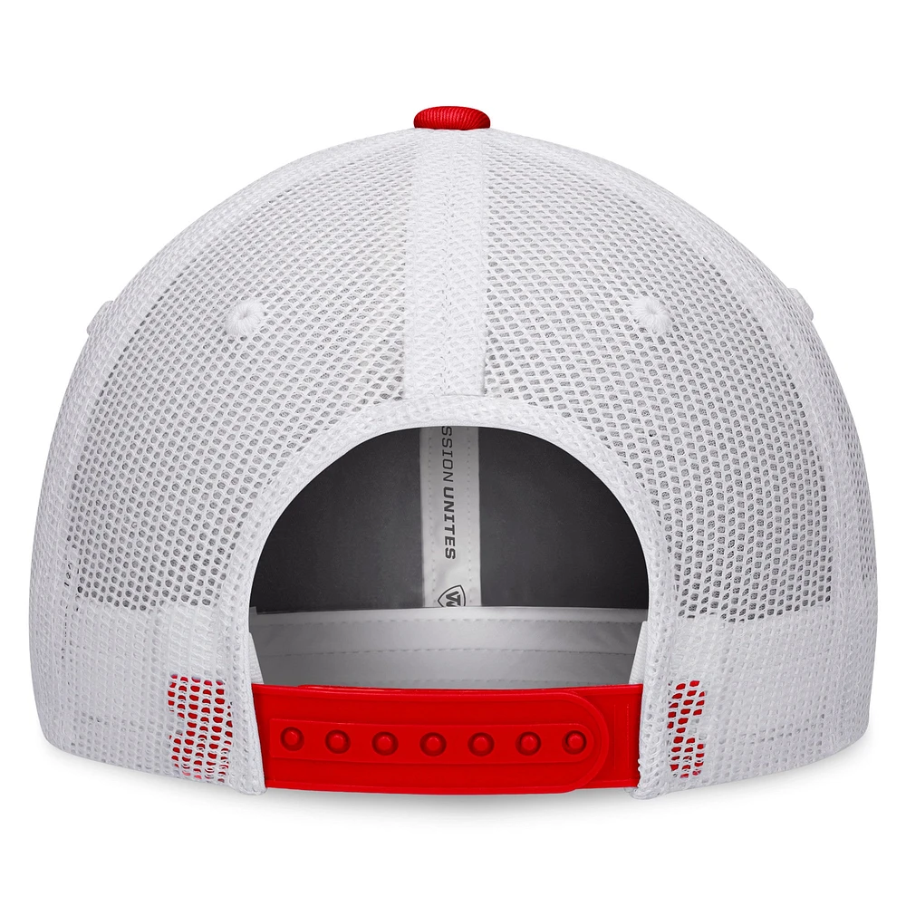 Men's Top of the World White/Scarlet Nebraska Huskers Retro Fade Snapback Hat