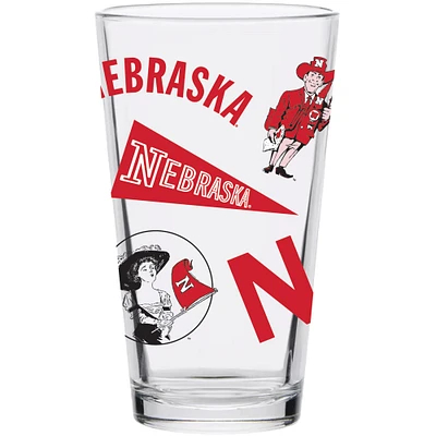 Nebraska Huskers 16oz. Medley Vintage Pint Glass