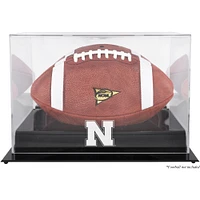 Nebraska Huskers Black Base Team Logo Football Display Case with Mirror Back