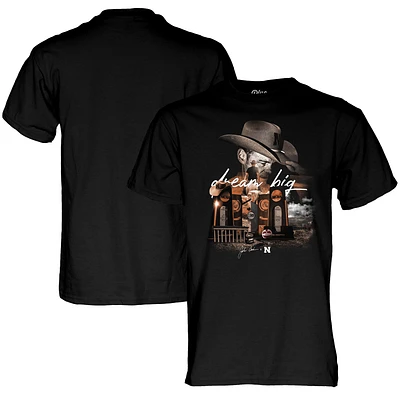 T-shirt unisexe bleu 84 John Cook Black Nebraska Huskers Dream Big