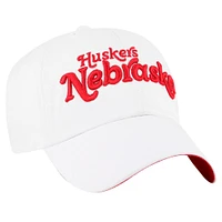 Women's '47 White Nebraska Huskers Pensacola Clean Up Adjustable Hat