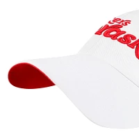 Women's '47 White Nebraska Huskers Pensacola Clean Up Adjustable Hat