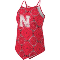 Women's Colosseum x Wrangler Scarlet Nebraska Huskers Bandana Tank Top