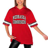 Women's Gameday Couture Red Nebraska Huskers Until Kickoff Rhinestone Fashion T-Shirt
