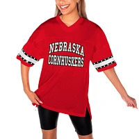 Women's Gameday Couture Red Nebraska Huskers Until Kickoff Rhinestone Fashion T-Shirt