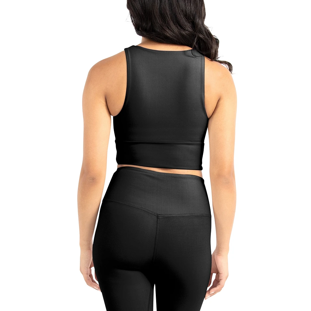 Women's Kadi Brand Black Nebraska Huskers Buttery Soft Midi Bra & Leggings Set
