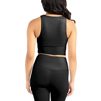 Women's Kadi Brand Black Nebraska Huskers Buttery Soft Midi Bra & Leggings Set