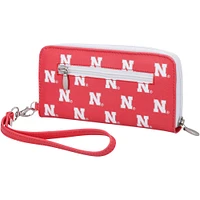 Women's Nebraska Huskers Zip-Around Wristlet Wallet