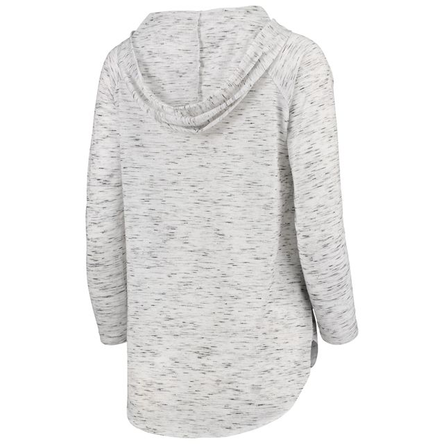 T-shirt à manches longues lacets Nebraska Huskers Space Dye pour femmes, gris Pressbox