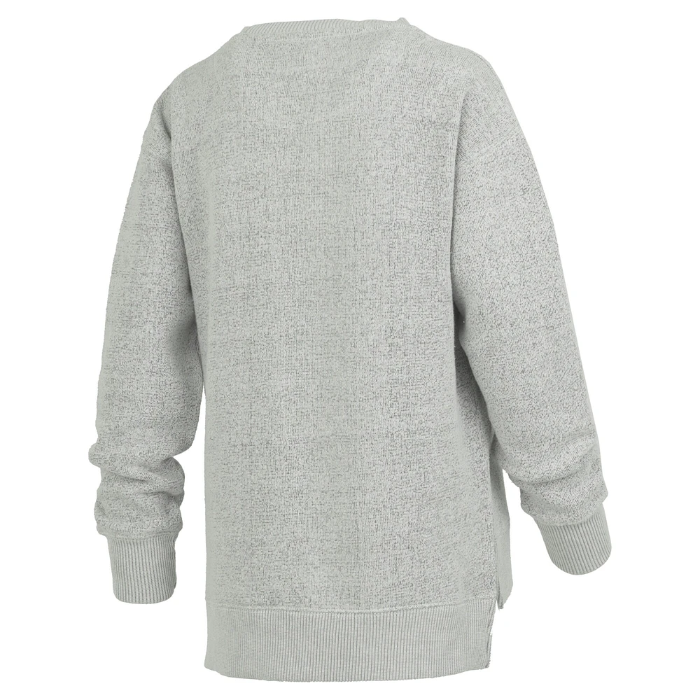 Women's Pressbox Heather Gray Nebraska Huskers Torrington Pullover Sweatshirt