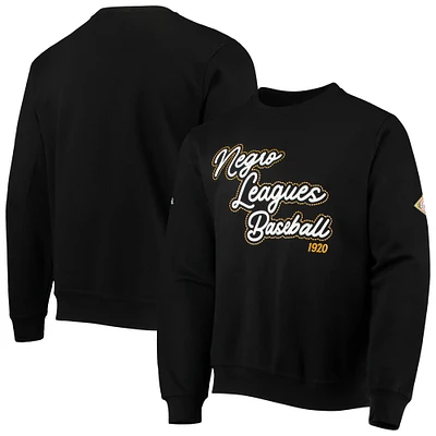 Sweat-shirt à col rond et logo de baseball Stitches Black Negro League pour hommes