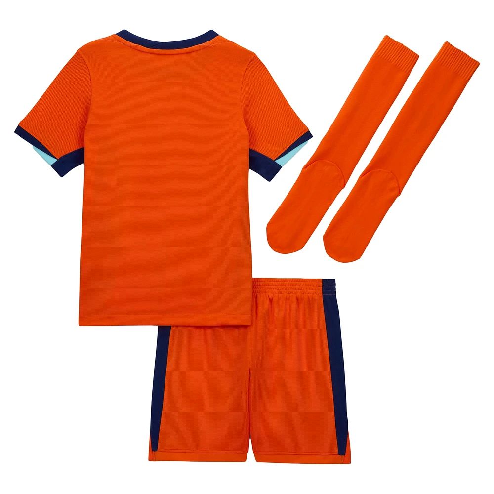 Preschool Nike  Orange Netherlands National Team 2024 Home Replica Stadium Kit Set