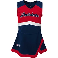 Girls Infant Navy New England Patriots Cheer Captain Jumper Dress