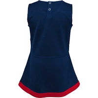 Girls Infant Navy New England Patriots Cheer Captain Jumper Dress