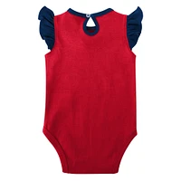 Girls Newborn & Infant Navy/Red New England Patriots Spread the Love 2-Pack Bodysuit Set