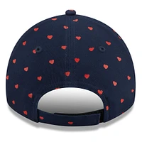 Girls Toddler Navy New England Patriots Hearts 9TWENTY Adjustable Hat