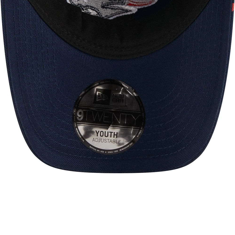 Girls Toddler Navy New England Patriots Hearts 9TWENTY Adjustable Hat