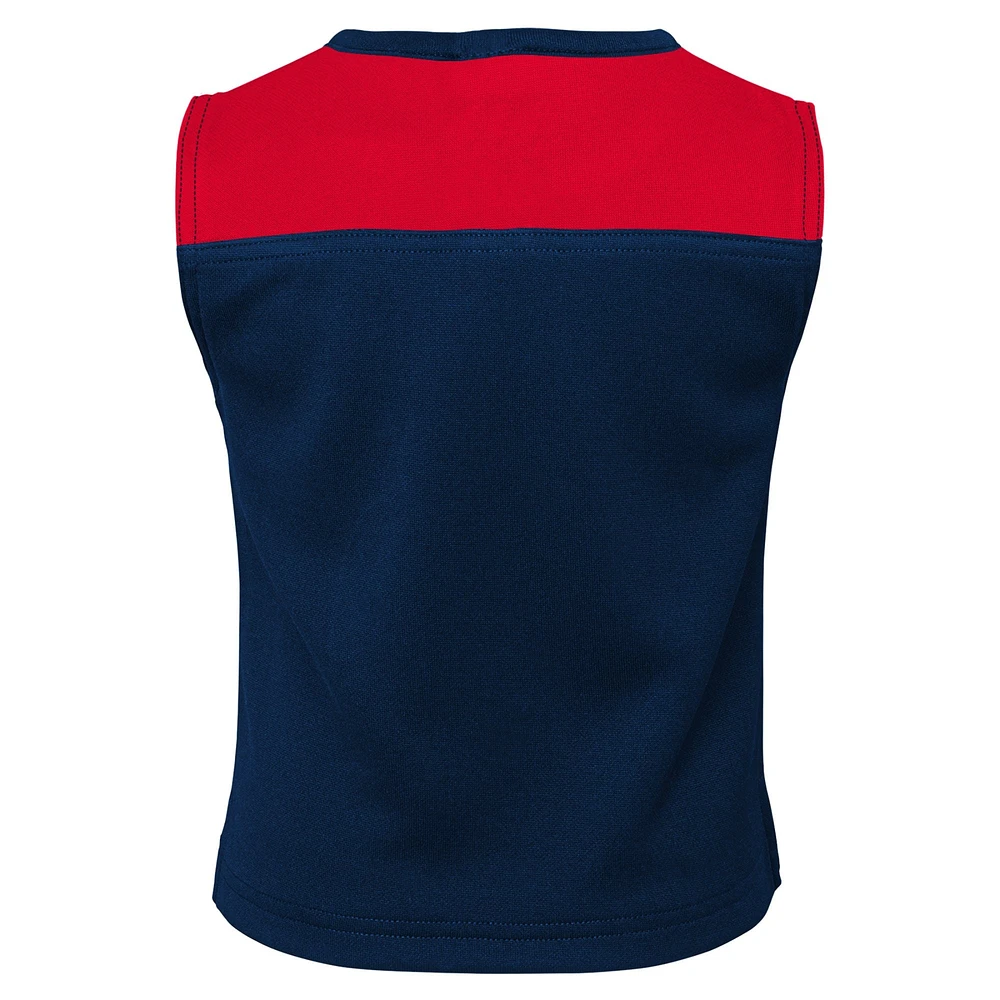 Girls Youth Navy New England Patriots Spirit Two-Piece Cheerleader Set