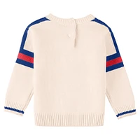 Infant WEAR by Erin Andrews Cream New England Patriots Throwback Script Sweater