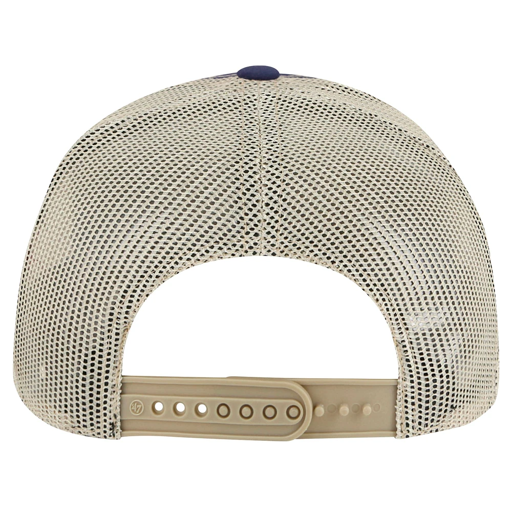 Men's '47 Navy/Natural New England Patriots Campscape Relaxed Trucker Adjustable Hat