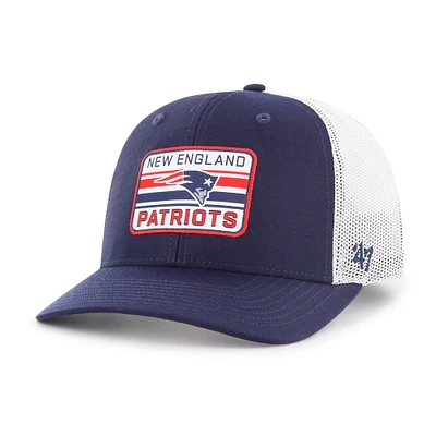 Casquette de camionneur réglable '47 New England Patriots Drifter bleu marine/blanc pour homme